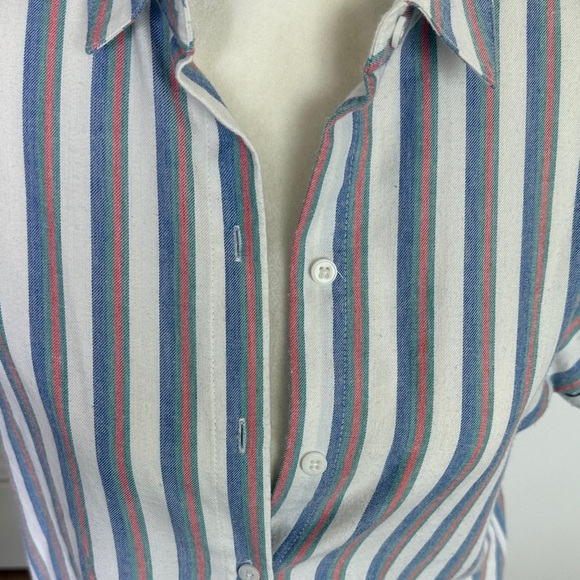 Marine Layer Talia Striped Short Sleeve Shirt - Picture 2 of 7